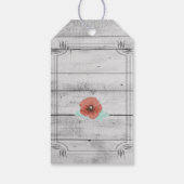 Rustige Witte Poppy Flowers Wedding Gift Labels Cadeaulabel (Achterkant)
