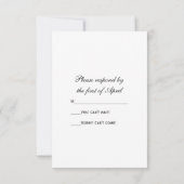 Rustige Witte Tulps Barn Wedding RSVP Reactie Kaartje (Achterkant)