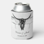 Rustige witte zwarte Westerne Koe Huulhuwelijk Blikjeskoeler (Blikje Achterkant)