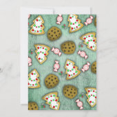 Rustige Wood Background Cookie Exchange Invitation Kaart (Achterkant)