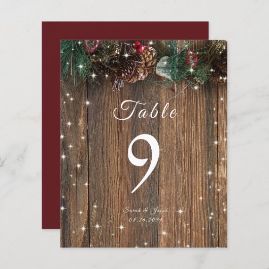 Rustige Wood Country Kerstmis Pine Garland Sparkle (Voorkant / Achterkant)