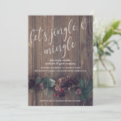 Rustige Wood en feestelijke Pine Cone-feestdag Kaart (Staand voorkant)