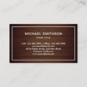 Rustige Wood Home Icon Real Estate Agent Visitekaartje (Achterkant)