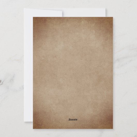 Rustige Wood oud Papierscript kerst Feestdagenkaart (Achterkant)