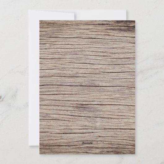 Rustige Wood oud Papierscript kerst Feestdagenkaart (Achterkant)