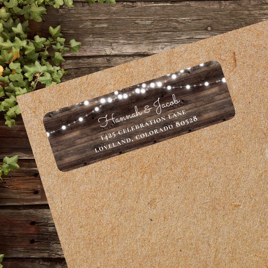 Rustige Wood Return Address Label