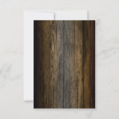 Rustige Wood String Light Pines Tree Holiday Party Kaart (Achterkant)