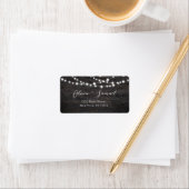 Rustige Wood String Lights Return Address Label (Insitu)