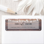 Rustige Wood String Lights Return Address Label (Insitu)