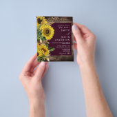 Rustige Wood Sunflower Wedding All in One Flyer (Hand)
