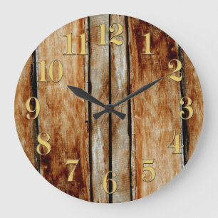 Rustige Wooden Fence Boards Effect Clock Grote Klok
