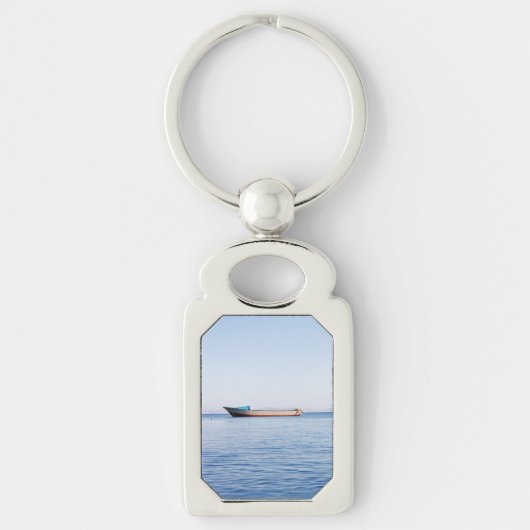 Rustige zee boot sleutelhanger (Voorkant)