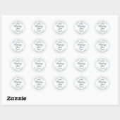 Rustige zelfgemaakte bosbessengelei inmaakpot zwar ronde sticker (Vel)