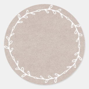 Rustige zelfgemaakte jam inmaak Kraftpapier opschr Ronde Sticker