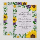 Rustige zonbloem Daisy Floral Birthday Kaart (Voorkant / Achterkant)