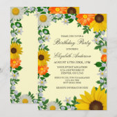 Rustige zonbloem Daisy Floral Birthday Kaart (Voorkant / Achterkant)