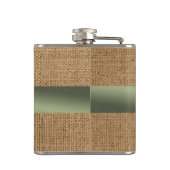 Rustige zonnebloem - aangepast monogram heupfles (Achterkant)