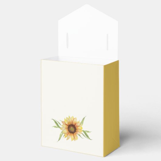 Rustige zonnebloem bedankdoosjes (Geopend)