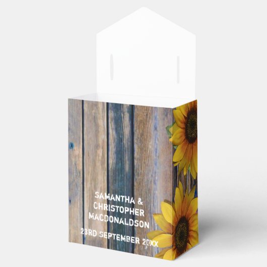 Rustige zonnebloem, bloementeelt bedankdoosjes (Geopend)