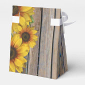 Rustige zonnebloem, bloementeelt bedankdoosjes (Achterkant)