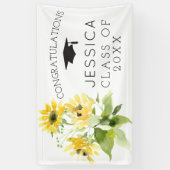 Rustige zonnebloem Bouquet Afstuderen Banners (Verticaal)