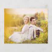 Rustige zonnebloem | BUDGET bruiloft Hartelijk dan (Achterkant)