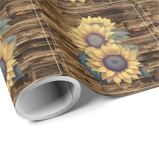 Rustige zonnebloem cadeaupapier (Rol Hoek)