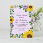 Rustige zonnebloem Daisy Floral Pasen Kaart (Staand voorkant)