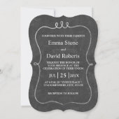 Rustige zonnebloem Elegant Chalkboard Wedding Kaart (Achterkant)