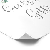 Rustige zonnebloem Eucalyptus-Kaarten en cadeaubon Poster (Hoek)