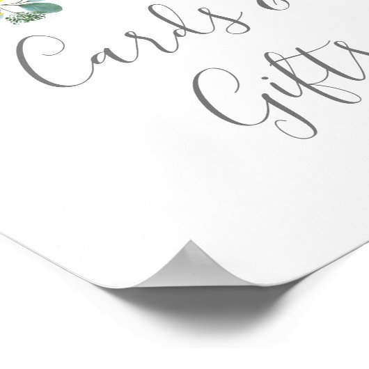 Rustige zonnebloem Eucalyptus-Kaarten en cadeaubon Poster (Hoek)