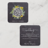 Rustige zonnebloem Eucalyptus QR Code Weddenschap  Vierkante Visitekaartje (Voorkant / Achterkant)