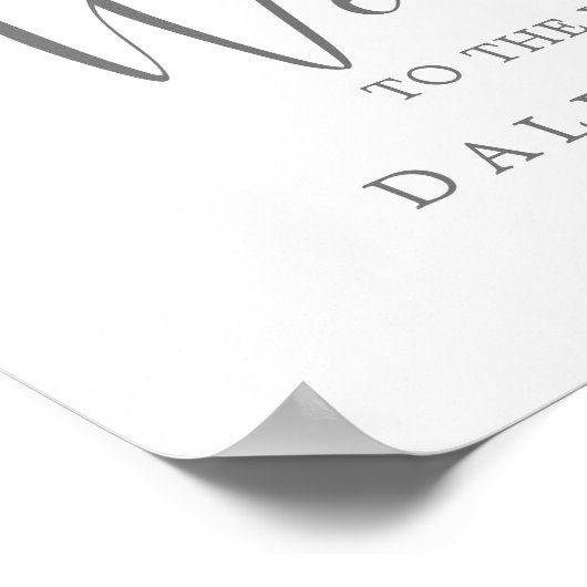 Rustige zonnebloem Eucalyptus Weddenschap Welkom Poster (Hoek)