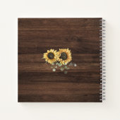 Rustige zonnebloem Eucalyptus Wedding Guest Book Notitieboek (Achterkant)