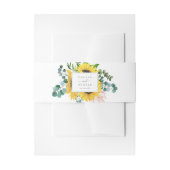 Rustige zonnebloem Eucalyptus Wedding Uitnodigingen Wikkel (Voorkant Voorbeeld)