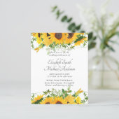 Rustige zonnebloem Gedekte weddenschapsbudget (Staand voorkant)