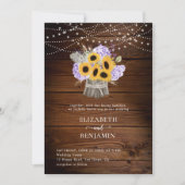 Rustige zonnebloem Hydrangea Hood Floral Wedding Kaart (Voorkant)