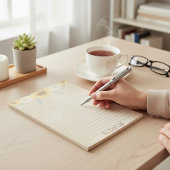 Rustige zonnebloem om lijst te doen notitieblok