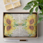  Rustige Zonnebloem Oude Decoupage Tissuepapier (Geschenk)