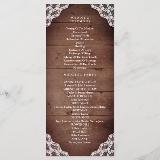 Rustige Zonnebloem Paars Roos Vall Weddenschap Programma (Achterkant)