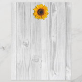 Rustige zonnebloem - Papier op maat (Achterkant)