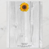 Rustige zonnebloem - Papier op maat (Voorkant)