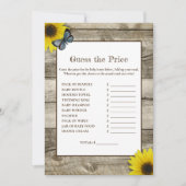 Rustige zonnebloem raadt het Baby shower van de pr Kaart (Voorkant)