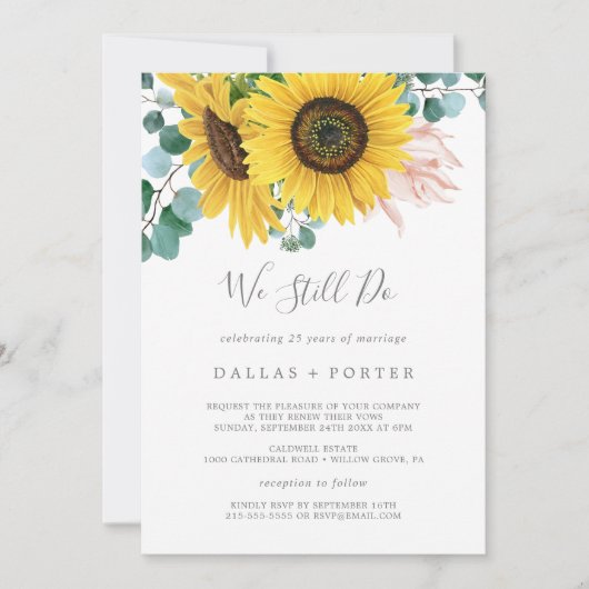 Rustige zonnebloem, we doen nog steeds met bruine kaart (Voorkant)