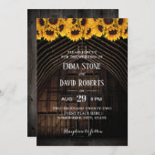 Rustige zonnebloemen -  Barn Wedding Kaart (Voorkant / Achterkant)