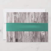 Rustige zonnebloemen Blauwgroen Belt Wedding Invit Kaart (Achterkant)