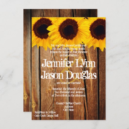 Rustige zonnebloemen - Bodemuitingen Kaart (Voorkant / Achterkant)