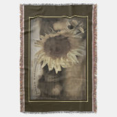 Rustige zonnebloemen Boerderij Ephemera Deken (Voorkant Verticaal)