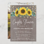 Rustige zonnebloemen en lichte paren — schoeisel i kaart (Voorkant / Achterkant)