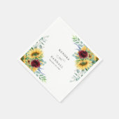 Rustige zonnebloemen en Rozen Servet (Hoek)